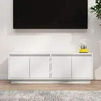 Prolenta Maison Exclusive - Meuble TV blanc 110x34x40 cm Bois massif Pin