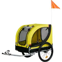 Dunlop Dog Bicycle Trailer - Remorque pour chiens jusqu'à 40 KG - Bagages pour remorque de vélo - Remorque de vélo avec réflecteurs et housse de pluie réglable - Remorque de vélo pour chiens -