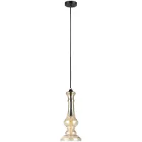 ITALUX Suspension Flavie chromée couleur thé, 1xE27x40W, verre, dimensions : 100x18x18 cm, IP20,