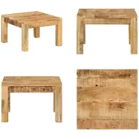 vidaXL Table basse 55x55x35 cm Bois massif Mango - Table basse - Tables basses - Table d'appoint - Table de salon