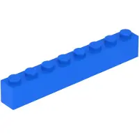 LEGO 10 pièces 3008 Brick 1x8 Part Basic Bricks 10 Blue