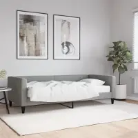 Prolenta Maison Exclusive - Lit de jour avec matelas, gris clair, 90 x 200 cm, tissu