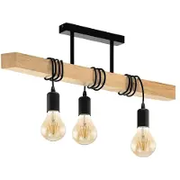Toolight Lampe Suspendue APP973-3CP Line Black