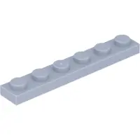 LEGO 1x6 plaque 3666 - 100 pièces gris clair