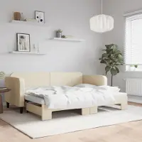 Prolenta Maison Exclusive - Canapé-lit convertible crème 80 x 200 cm en tissu