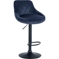 CLP Tabouret de bar Lazio, revêtement en velours, réglable en hauteur et pivotant à 360 degrés, couleur gris foncé. Structure de couleur blanche