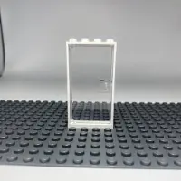 LEGO 1x4x6 Portes Transparent et cadre blanc pour maison, bâtiment NOUVEAU ! Quantité 5x