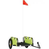 Syfax Remorque de vélo vert tissu oxford et fer
