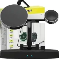 Awei Charge. Inductive 4W1 W2215W Chargement rapide Noir/Noir