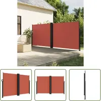 The Living Store Store latéral extensible Terracotta rouge 160x1200 cm