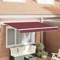 Prolenta Tissu de remplacement pour stores d'extérieur, couleur bordeaux, 235 x 195 cm, en polyester