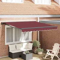 Prolenta Maison Exclusive - Armature de store rouge bordeaux 350 x 250 cm