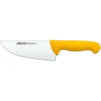 Arcos Couteau de boucher couleur - Prof 295800 acier inoxydable nitrum et mangue ergonomique jaune lame en polypropylène et 17 cm de lame, vitrine