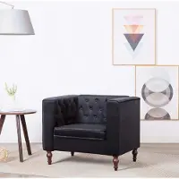 Prolenta Maison Exclusive - Fauteuil noir velours