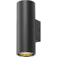 SLV ASTO TUBE, applique murale, cylindrique, GU10, 2x max. 10 W, noir
