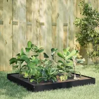 Prolenta Maison Exclusive - Potager surélevé noir 100 x 100 x 18,5 cm en acier