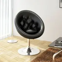 Prolenta Maison Exclusive - Fauteuil cocktail en similicuir noir