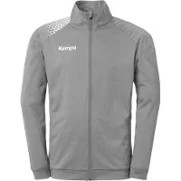 Kempa Veste Ambition 28 Poly , Taille:164, Coloris:gris foncé chiné/blanc