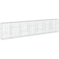 vidaXL Gabion avec couvercle 700x50x150 cm Fer galvanisé