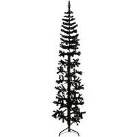 Prolenta Maison Exclusive - Support pour sapin de Noël artificiel, design élancé, couleur noire, 180 cm