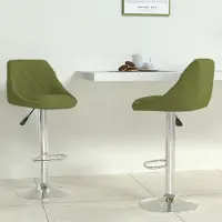 Prolenta Maison Exclusive - Lot de 2 tabourets de bar en velours vert clair