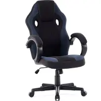 Sense7 Prism Gaming Chair Fabric Black-Blue - Chaise de bureau ergonomique Chaise de bureau PC Chaise de gamer Fonction bascule Chaise gamer 120 kg