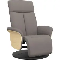 Syfax Fauteuil inclinable avec repose-pieds taupe tissu