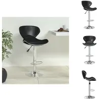 vidaXL Tabouret de bar noir similicuir - Tabouret de bar