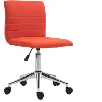 SVITA LINUS Chaise de bureau pour enfants Chaise pivotante avec roulettes Revêtement en tissu rouge