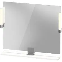 Duravit Sivida miroir, chrome, 850x36x650mm, éclairage à poser, interrupteur à détecteur, raccordement au réseau, SV7422010180000
