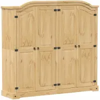 Syfax Garde-robe Corona 194x52x186 cm bois de pin massif
