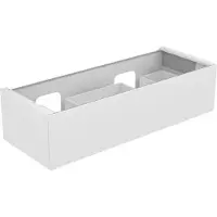 Keuco EDITION 11 Meuble sous-lavabo pour double lavabo encastré, 1 tiroir frontal, avec éclairage LED, 1400x350x535mm, 31267110100