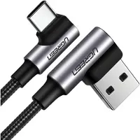 UGREEN Câble Usb vers Usb-C, Angular Us176, 3A, 1M (Noir)