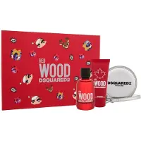 Dsquared2 Red Wood Pour Femme Eau de Toilette, 100 ml + Gel Douche, 100 ml + portefeuille