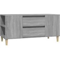 Syfax Meuble TV Sonoma gris 102x44,5x50 cm Bois d'ingénierie