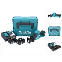 Makita DJR189RTJ Scie récipro sans fil 18V Brushless + 2x Batteries 5,0Ah + Chargeur + Coffret Makpac