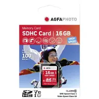 Agfa 16GB SDHC, 16384 MB, Secure Digital haute capacité (SDHC), 100000 cycles par secteur logique, 24 mm, 32 mm, 2.1 mm