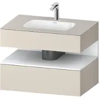 Duravit Collection One lavabo à encastrer avec meuble sous-vasque en console, 800x550x600mm, niche blanc mat, QA4785018830010