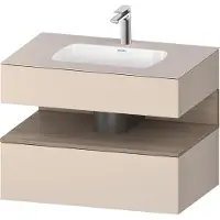 Duravit Collection One lavabo à encastrer avec meuble sous-vasque en console, 800x550x600mm, niche en chêne terra, QA4785035830000