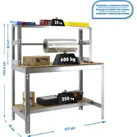 Simon Rack Etabli Simonwork Bt4 1200 Galva/bois Galva/bois 1445x1210x760 -