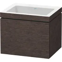 Duravit L-Cube c-bonded Ensemble suspendu, 1 tiroir, sans trop-plein, sans trou pour robinetterie, 600x500x480mm, LC6916N7272