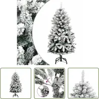 The Living Store Sapin de Noël artificiel pliable enneigé 150 cm