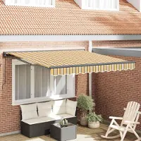 Prolenta Maison Exclusive - Armature de store jaune et grise 350 x 250 cm