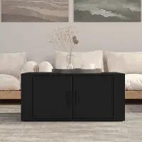 Prolenta Maison Exclusive - Table basse noire 80x50x36 cm Matériau dérivé du bois