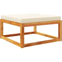vidaXL Repose-pied de jardin avec coussins bois massif d'acacia