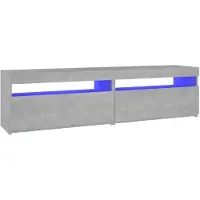 Sonstiges Meubles TV 2 pcs avec lumières LED Gris béton 75x35x40 cm