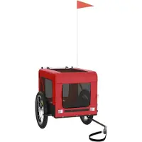 Syfax Remorque de vélo pour animaux de compagnie rouge et noir