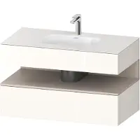 Duravit Collection One lavabo à encastrer avec meuble sous-vasque en console, 1000x550x600mm, niche Taupe Matt, QA4786091220010