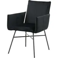 Furnlux Classic FURNLUX Chaise de salle à manger Petra Black 57cm / Hauptfarbe : Schwarz / Abmessungen : 57 x 60 x 87 cm