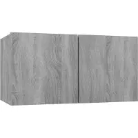 Syfax Armoire TV suspendue Sonoma gris 60x30x30 cm Bois d'ingénierie